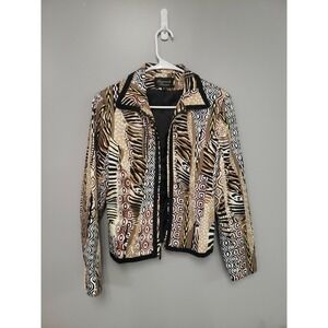 VINTAGE Giancarlo Ferrari Bohemian Jacket Women's Multicolor Y2K Jacket Size 8